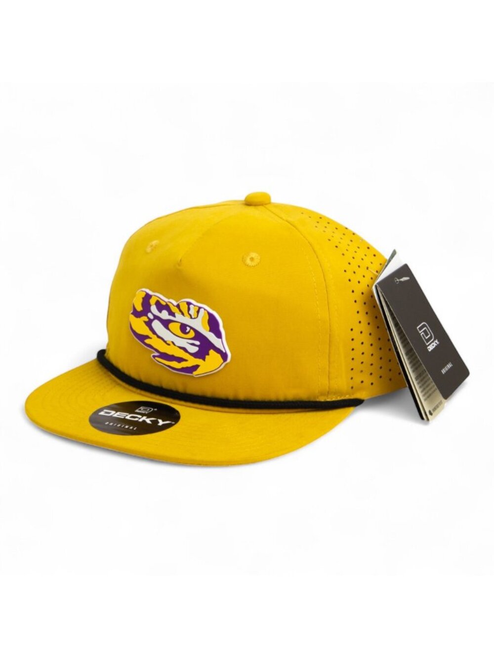 LSU Tiger Eye 3D Perforated Rope Hat- Biscuit/ Black